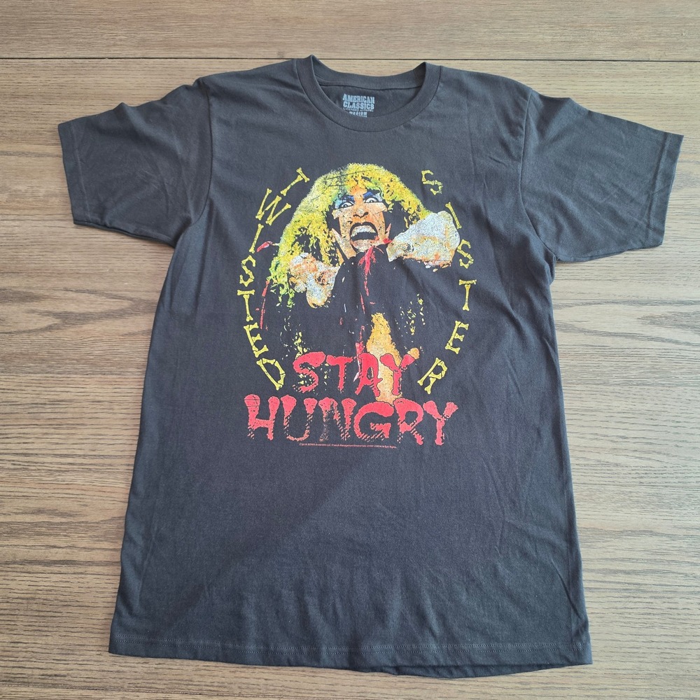 Twisted Sister Stay Hungry Band Tee Black Graphic Shirt Medium